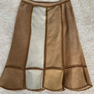 Suede skirt